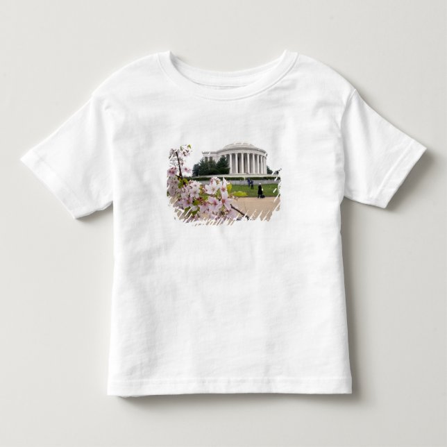 T-shirts Memorial Thomas Jefferson com flores de cerejeira (Frente)