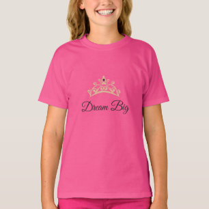T-shirts Menina América dos EUA Sonho Grande Tiara