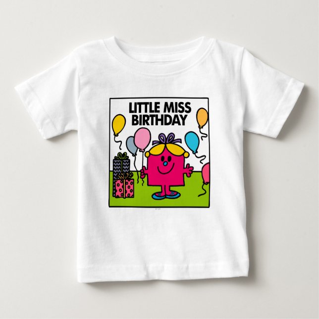 T-shirts Menina Birthday | Apresenta e balões (Frente)