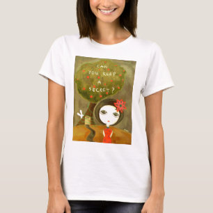 T-shirts Menina bonito - pode você manter um segredo?