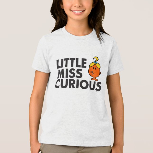 T-shirts Menina Curiosa | Letra negra (Frente)