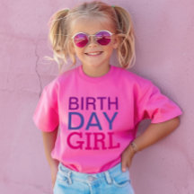 Menina de Aniversário Rosa Choque e Roxo Ousado