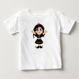 T-shirts Menina de desenho animado fofa e feliz