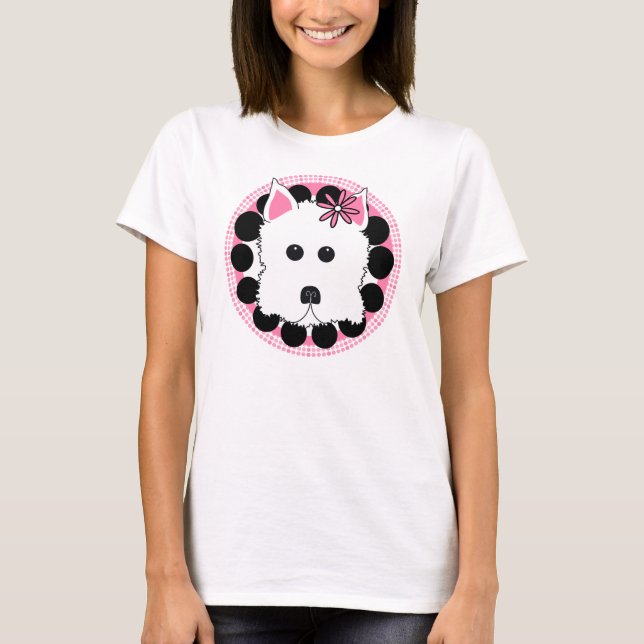 T-shirts Menina de Westie (Frente)