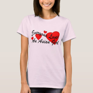 T-shirts Menina do asiático dos amores