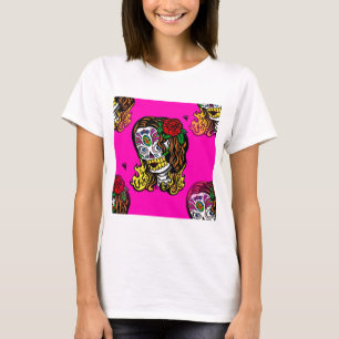 T-shirts menina do crânio