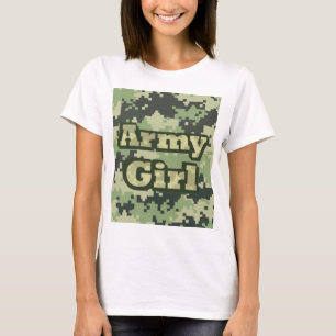 T-shirts Menina do exército
