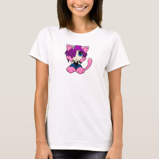 T-shirts Menina do gato de Emo