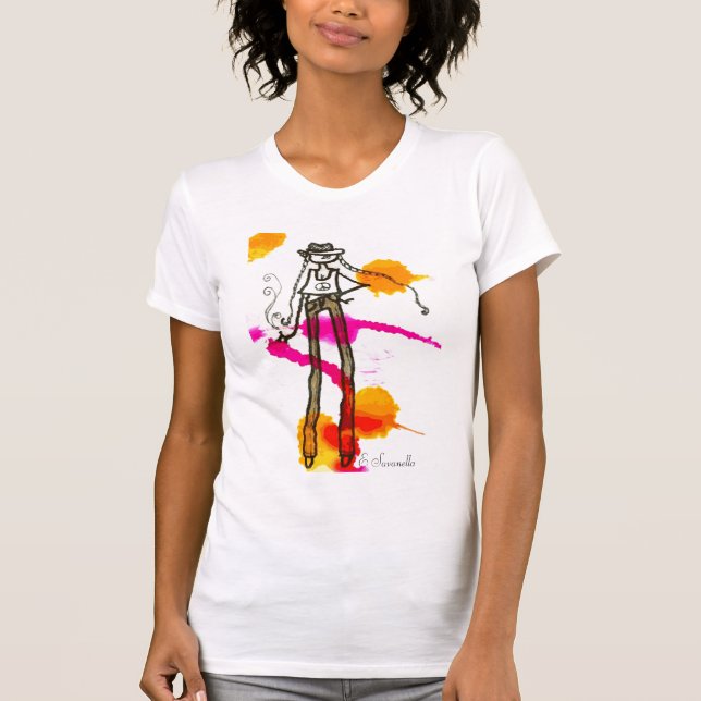 T-shirts menina do hipster (Frente)