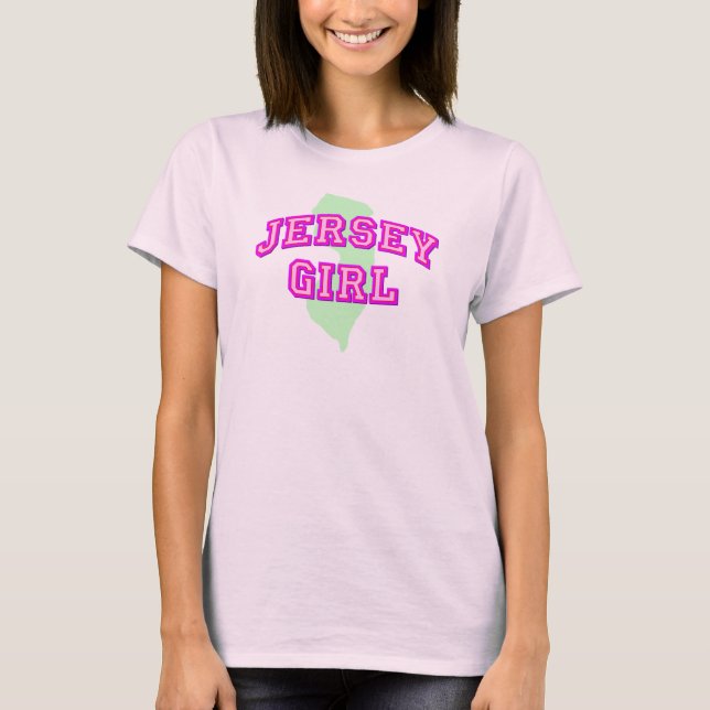 T-shirts Menina do jérsei (estado) (Frente)