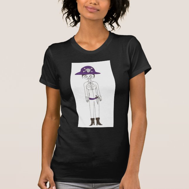 T-shirts Menina do ponto do pirata (Frente)