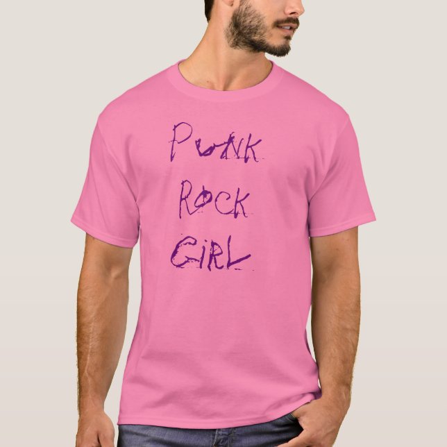 T-shirts Menina do punk rock (Frente)
