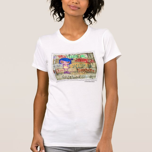 T-shirts Menina dos grafites de NYC (Frente)
