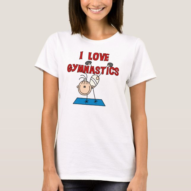 T-shirts Menina Eu Amo Ginástica (Frente)