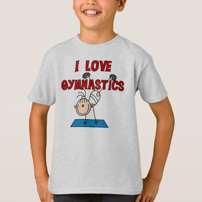 T-shirts Menina Eu Amo Ginástica (Frente)