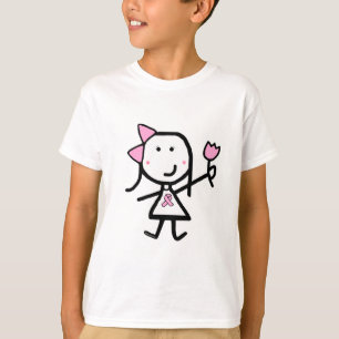 T-shirts Menina & fita cor-de-rosa