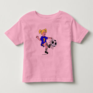 T-shirts Menina Jogando Futebol