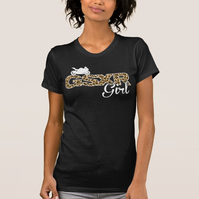 T-shirts Menina-Leopardo de GSXR com impressão traseiro (Frente)