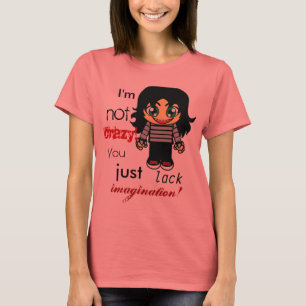 T-shirts Menina louca de Emo