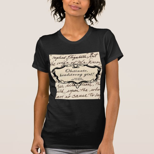 T-shirts Menina obstinado, obstinado! (Frente)