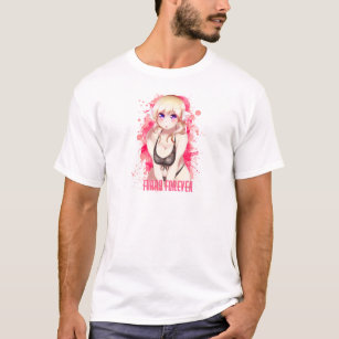 T-shirts Menina peludo do biquini do cabelo louro
