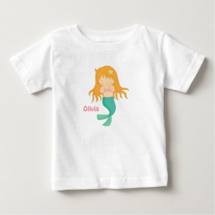 T-shirts Menina Sereia Fofa Para Bebês Meninas