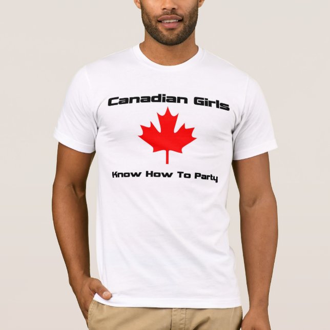 T-shirts Meninas canadenses (Frente)