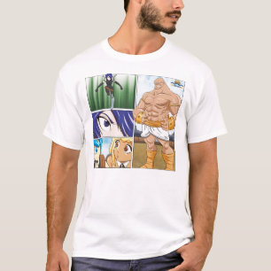 T-shirts Meninas de Manga contra o homem grande