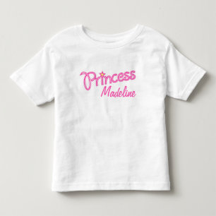 T-shirts Meninas de texto gráfico da Princesa Personalizada