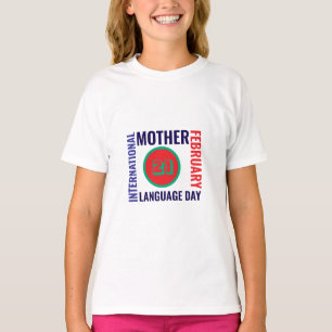 T-Shirts Meninas do Dia Internacional da Língua Ma
