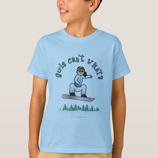 T-shirts Meninas leves Snowboard (Frente)