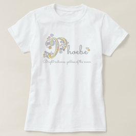 T-shirts Meninas Phoebe nomeiam personagem decorativo