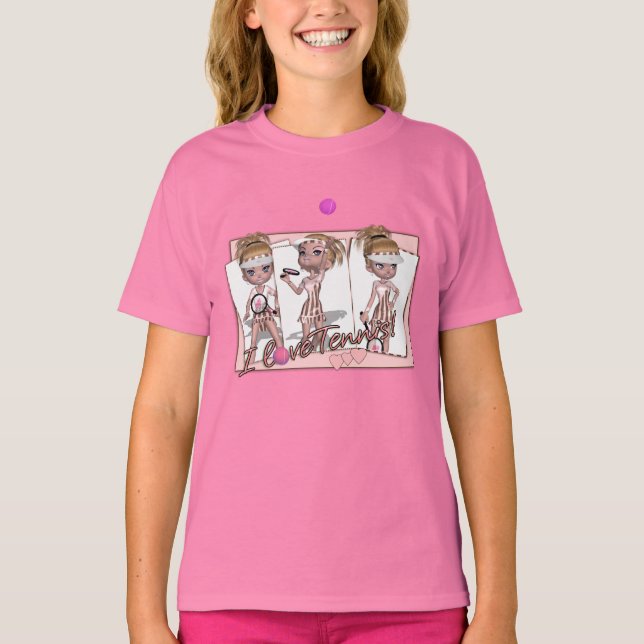 T-shirts Meninas que adoro Tênis - Tênis giro (Frente)