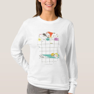 T-shirts Meninas que jogam pela escola e pelo calendário