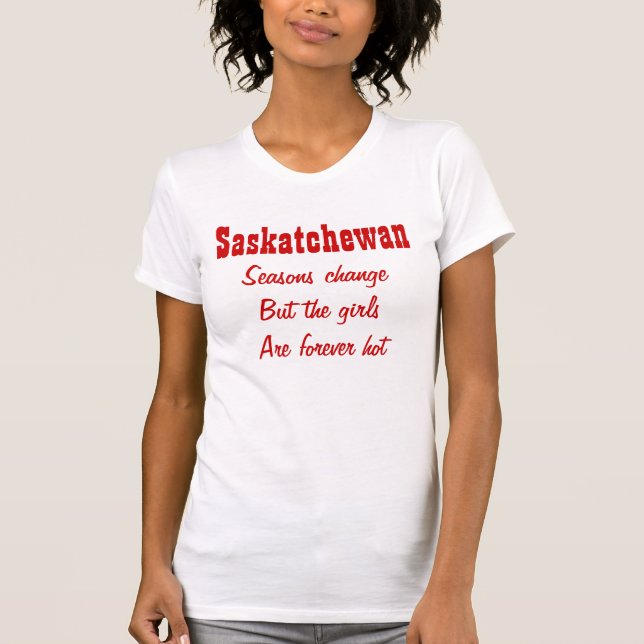 T-shirts Meninas Saskatchewan (Frente)