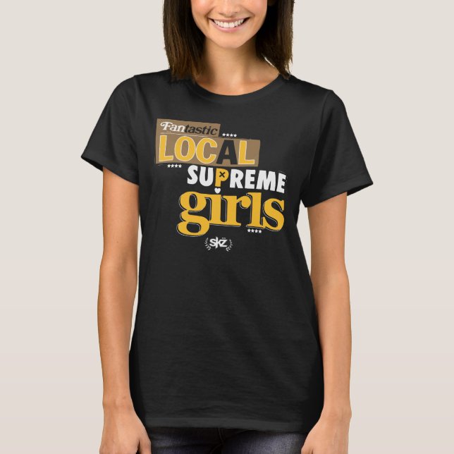 T-shirts Meninas supremas (marrom, ouro) (Frente)