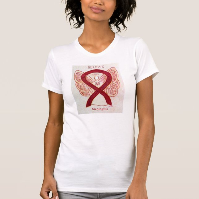 T-shirts Meningite Torneira Sensibilização Friso Anjo Camis (Frente)