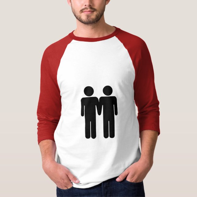 T-shirts Menino + De Raglan básico da Capa do menino 3/4 (Frente)