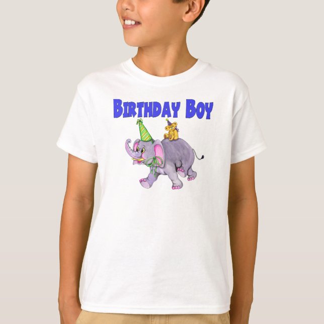 T-shirts Menino do aniversário (Frente)
