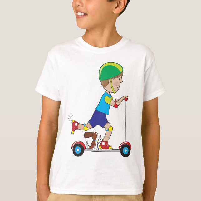 T-shirts Menino do patinete (Frente)