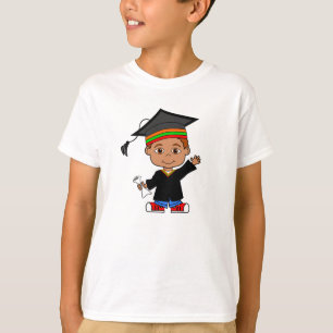 T-shirts Menino feliz dos desenhos animados que veste o