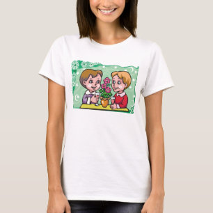 T-shirts Meninos florais do gêmeo dos Gêmeos com flores