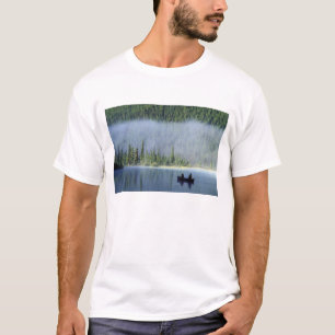 T-shirts Meninos pescando no Lago Waterfowl, Banff Nacional
