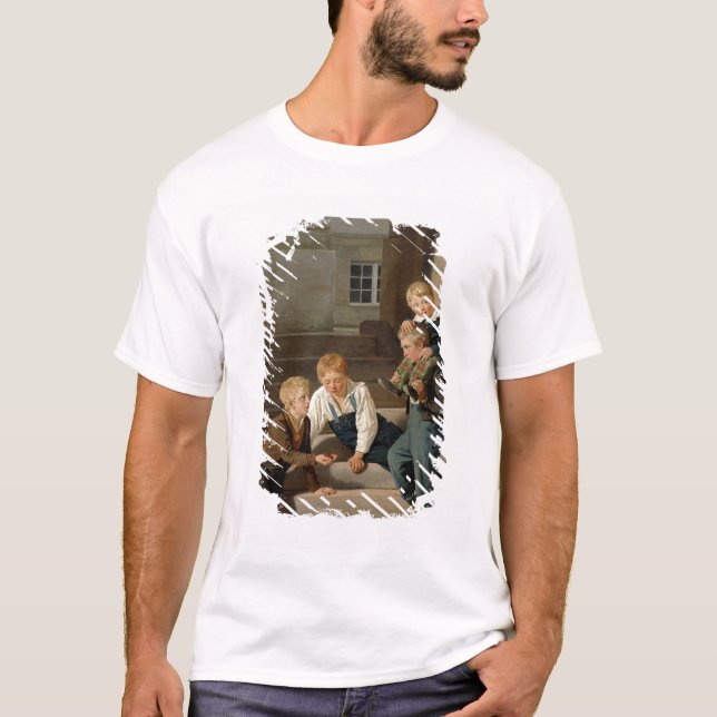 T-shirts Meninos que jogam dados na frente de (Frente)