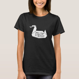 T-shirts Mensagem do guindaste da fuga