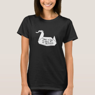 T-shirts Mensagem do guindaste da fuga