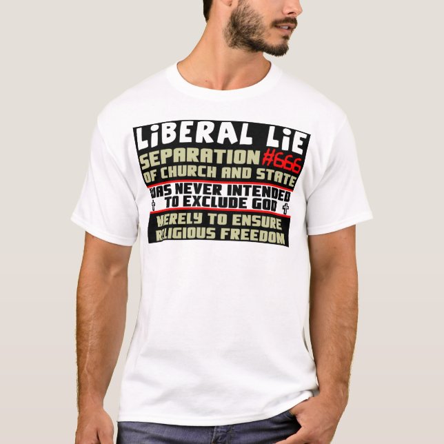 T-shirts Mentira liberal #666 (Frente)