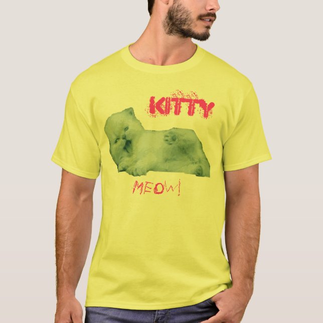T-shirts Meow do gatinho! (Frente)