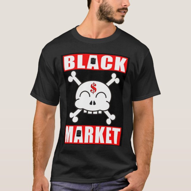 T-SHIRTS MERCADO NEGRO SKULLY (Frente)