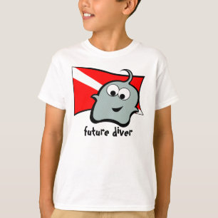 T-shirts Mergulhador futuro azul de Pynkie Q